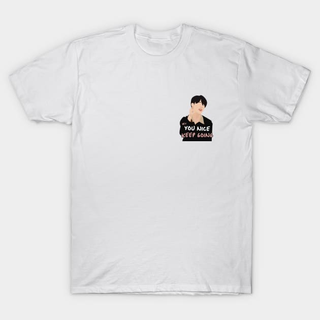 BTS | Hey Jimin, You Nice Keep Going! T-Shirt by dreamscapeart